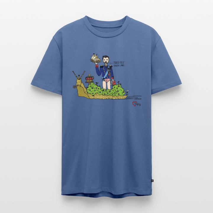 Konge Snegl - Eksklusiv Herre T-shirt - Herre premium T-shirt - dueblå - Dajlig