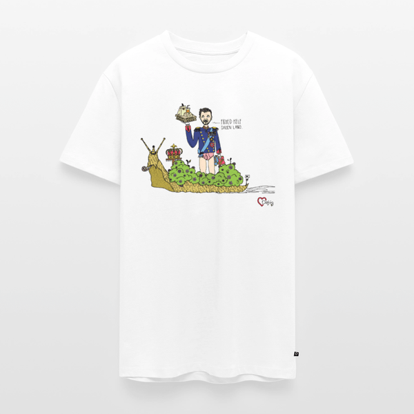 Konge Snegl - Eksklusiv Herre T-shirt - Herre premium T-shirt - hvid - Dajlig