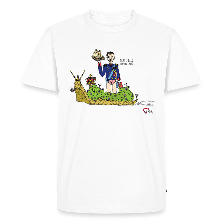 Konge Snegl - Eksklusiv Herre T-shirt - Herre premium T-shirt - hvid - Dajlig