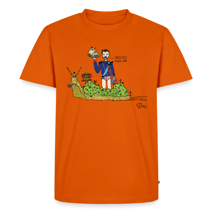 Konge Snegl - Eksklusiv Herre T-shirt - Herre premium T-shirt - orange - Dajlig