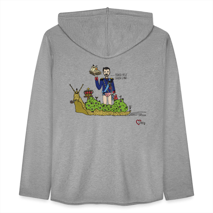 Konge Snegl - Let Unisex hættetrøje - Let sweatshirt med hætte, unisex - grå meleret - Dajlig