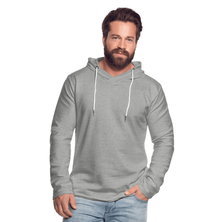 Konge Snegl - Let Unisex hættetrøje - Let sweatshirt med hætte, unisex - grå meleret - Dajlig