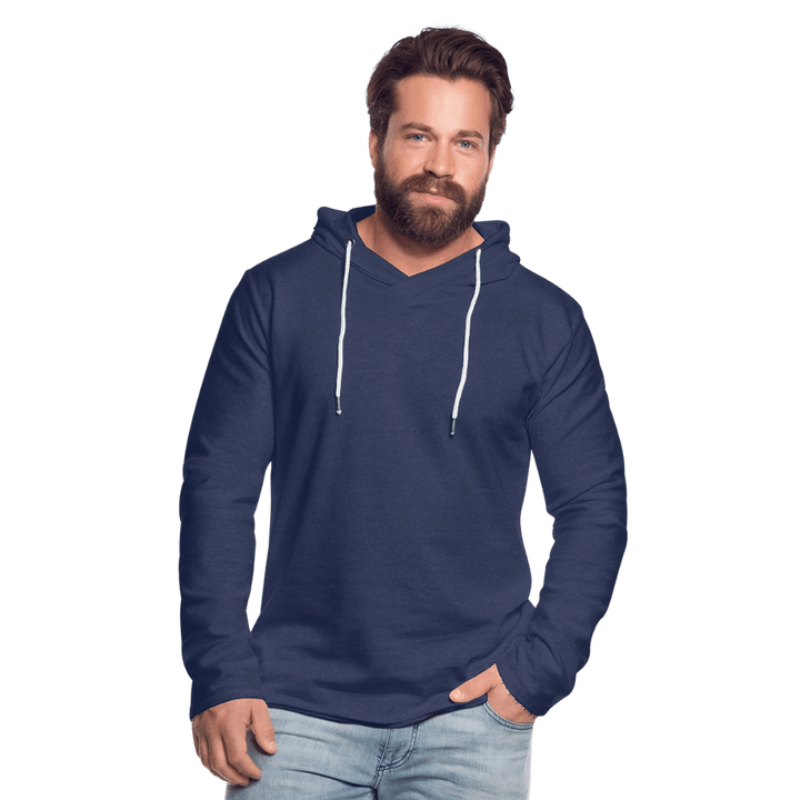 Konge Snegl - Let Unisex hættetrøje - Let sweatshirt med hætte, unisex - marineblå meleret - Dajlig