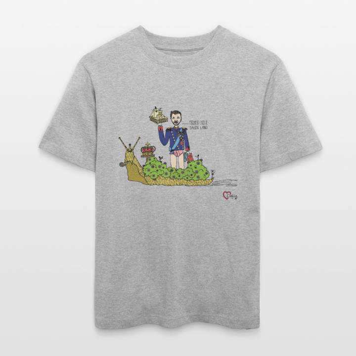 Konge Snegl - Unisex T-shirt - Stanley/Stella Relaxed Fit økologisk unisex - T-shirt Sparker - grå meleret - Dajlig