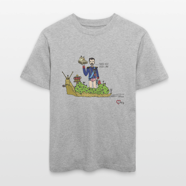 Konge Snegl - Unisex T-shirt - Stanley/Stella Relaxed Fit økologisk unisex - T-shirt Sparker - grå meleret - Dajlig