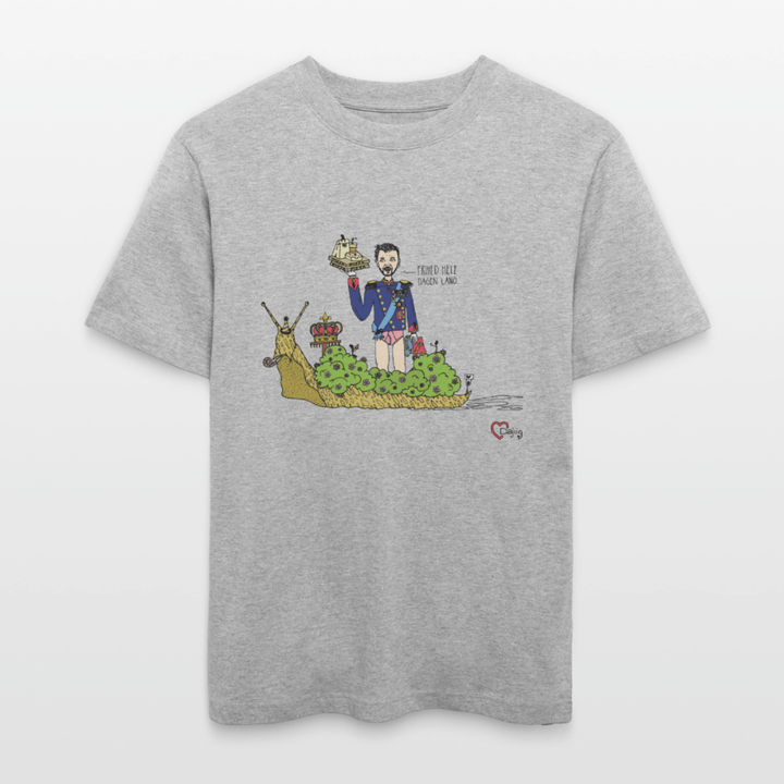 Konge Snegl - Unisex T-shirt - Stanley/Stella Relaxed Fit økologisk unisex - T-shirt Sparker - grå meleret - Dajlig