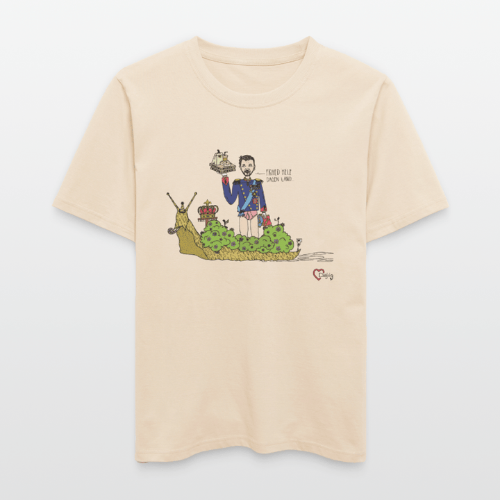 Konge Snegl - Unisex T-shirt - Stanley/Stella Relaxed Fit økologisk unisex - T-shirt Sparker - råhvid - Dajlig