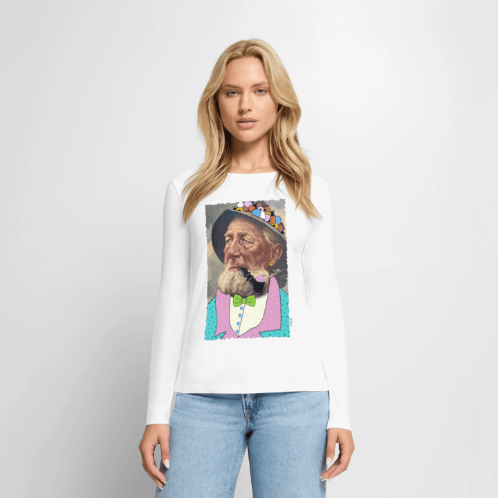 Krymmel Kaj - Dame Langærmet Trøje - Dame premium T-shirt med lange ærmer - hvid - Dajlig