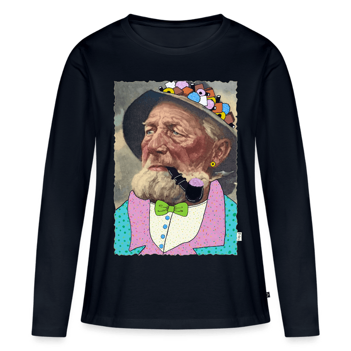 Krymmel Kaj - Dame Langærmet Trøje - Dame premium T-shirt med lange ærmer - navy - Dajlig