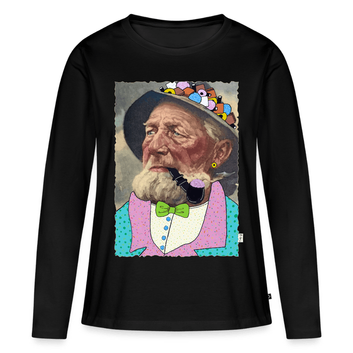 Krymmel Kaj - Dame Langærmet Trøje - Dame premium T-shirt med lange ærmer - sort - Dajlig
