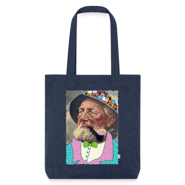 Krymmel Kaj - Kraftig mulepose i genbrugsstof - Stanley/Stella heavyweight recycled mulepose - melange blue - Dajlig