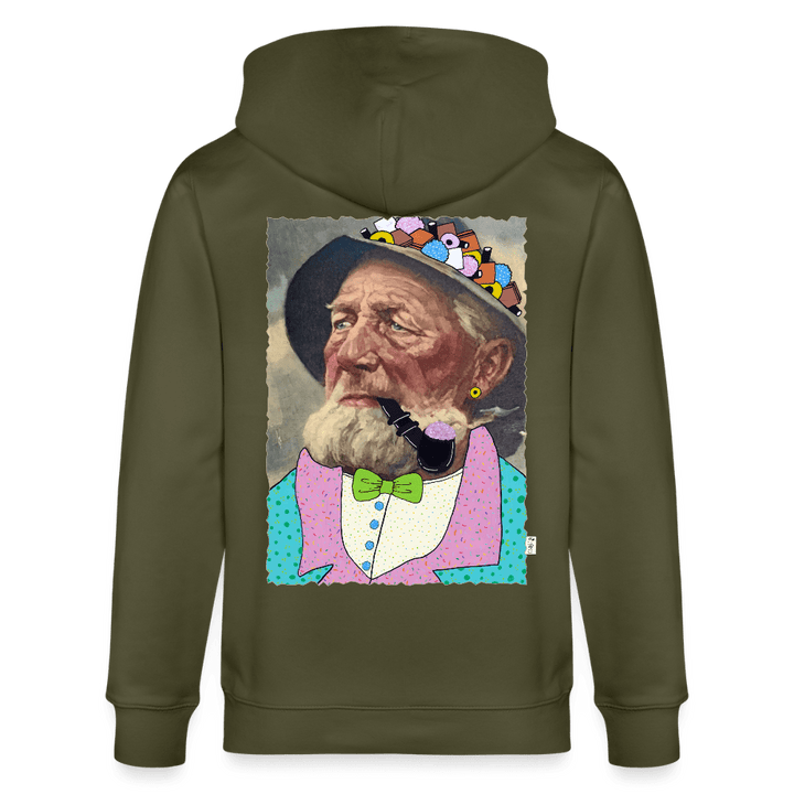 Krymmel Kaj - Kraftig Unisex Hættetrøje m. lynlås - Stanley/Stella økologisk unisex - hættejakke CULTIVATOR - khaki - Dajlig