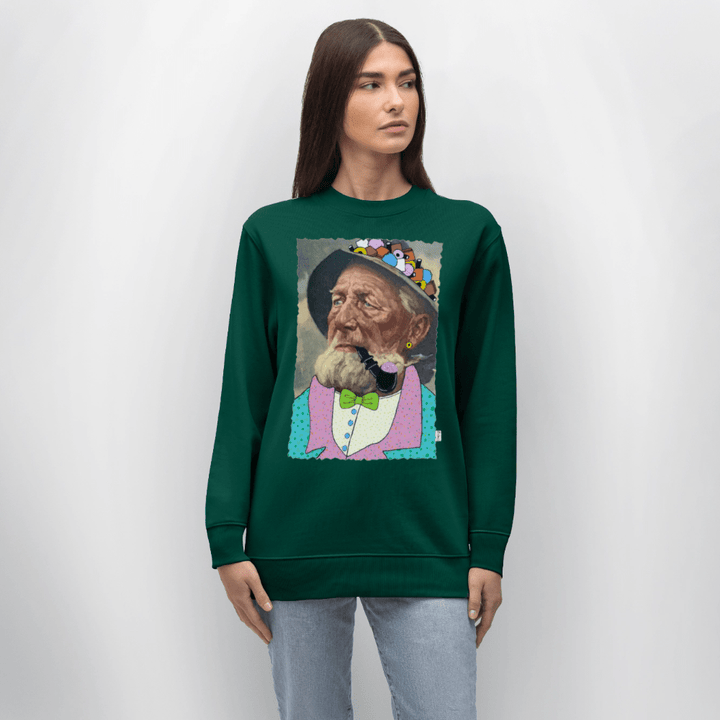 Krymmel Kaj - Kraftig Unisex Sweatshirt - Stanley/Stella økologisk unisex - sweatshirt CHANGER - skovgrøn - Dajlig