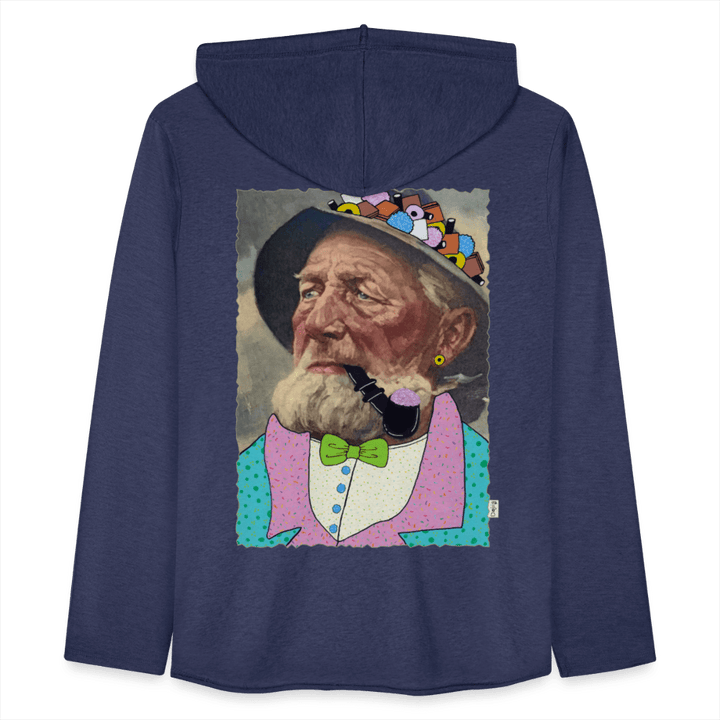 Krymmel Kaj - Let Unisex Hættetrøje - Let sweatshirt med hætte, unisex - marineblå meleret - Dajlig