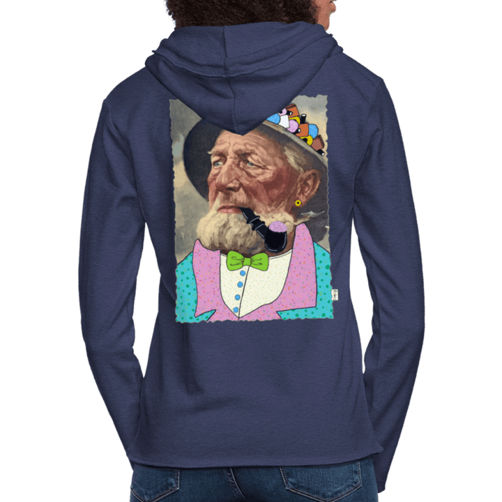 Krymmel Kaj - Let Unisex Hættetrøje - Let sweatshirt med hætte, unisex - marineblå meleret - Dajlig