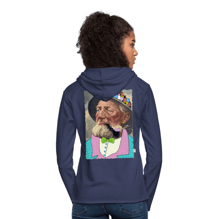 Krymmel Kaj - Let Unisex Hættetrøje - Let sweatshirt med hætte, unisex - marineblå meleret - Dajlig