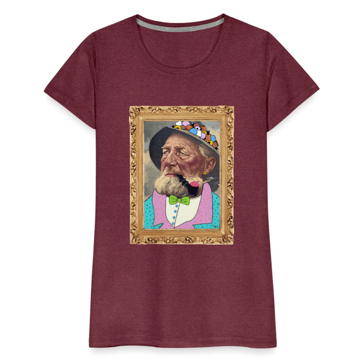 Krymmel Kaj - Premium Dame T-shirt - Dame premium T-shirt - bordeaux meleret - Dajlig