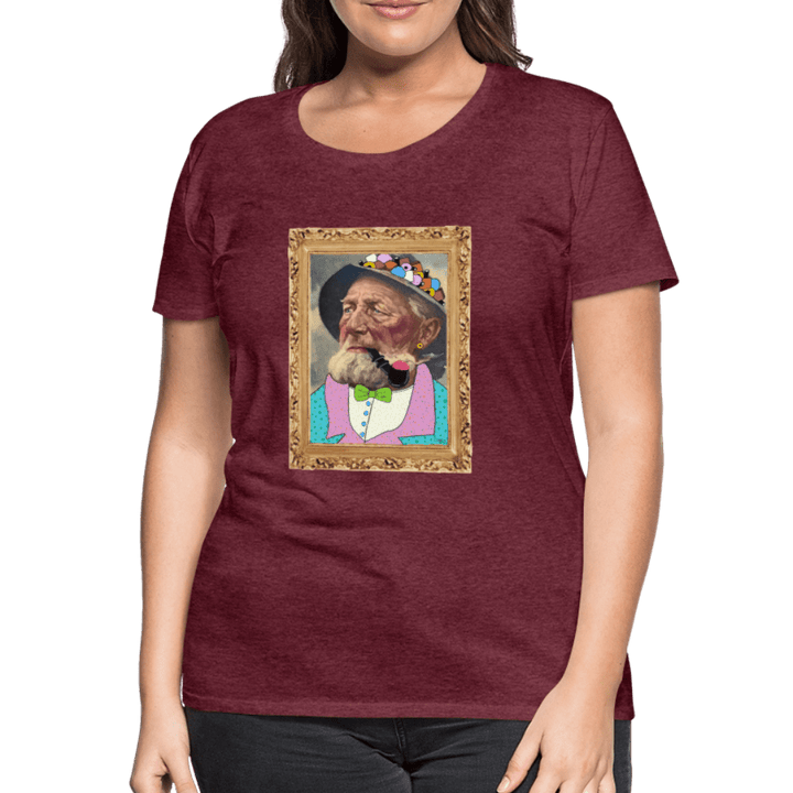 Krymmel Kaj - Premium Dame T-shirt - Dame premium T-shirt - bordeaux meleret - Dajlig