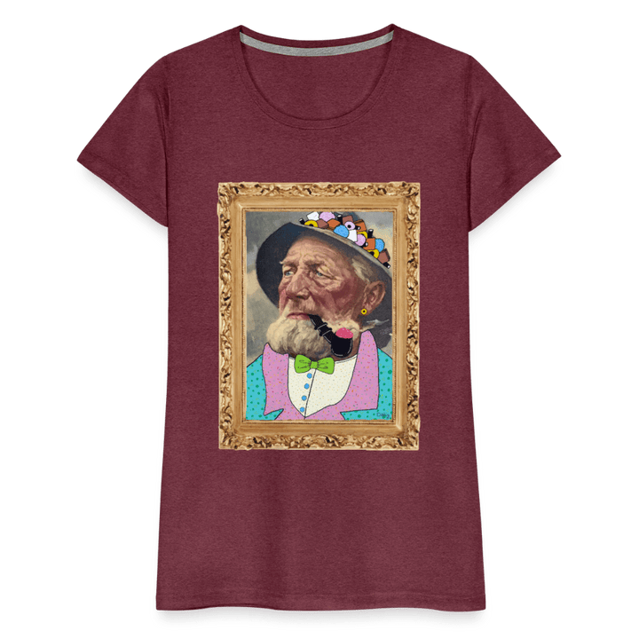 Krymmel Kaj - Premium Dame T-shirt - Dame premium T-shirt - bordeaux meleret - Dajlig.dk