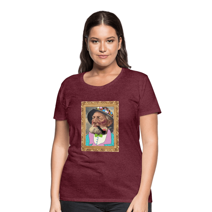 Krymmel Kaj - Premium Dame T-shirt - Dame premium T-shirt - bordeaux meleret - Dajlig