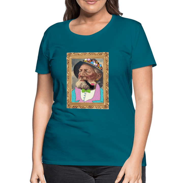 Krymmel Kaj - Premium Dame T-shirt - Dame premium T-shirt - divablå - Dajlig