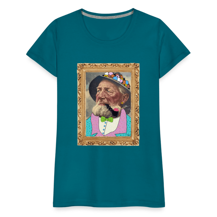 Krymmel Kaj - Premium Dame T-shirt - Dame premium T-shirt - divablå - Dajlig