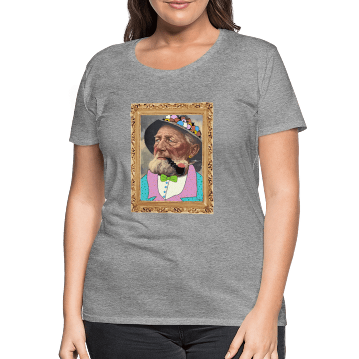 Krymmel Kaj - Premium Dame T-shirt - Dame premium T-shirt - grå meleret - Dajlig