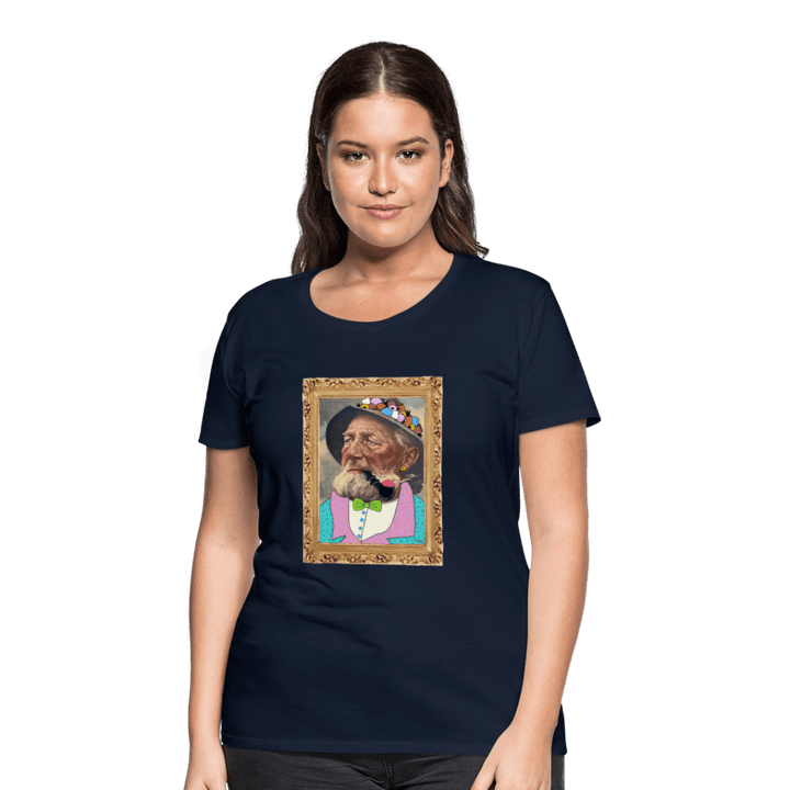 Krymmel Kaj - Premium Dame T-shirt - Dame premium T-shirt - marineblå - Dajlig