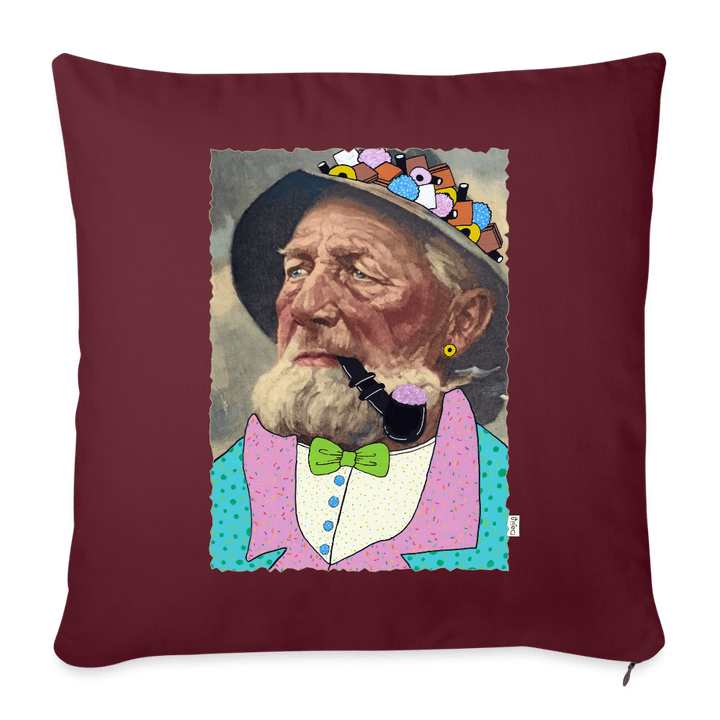 Krymmel Kaj - Sofapude betræk - Pudebetræk 45 x 45 cm - burgunder - rød - Dajlig