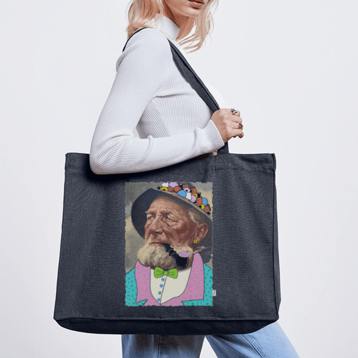 Krymmel Kaj - Stor kraftig mulepose i genbrugsstof - Stanley/Stella recycled shopping bag - dybblå - Dajlig