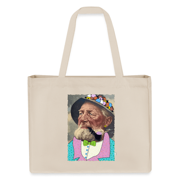 Krymmel Kaj - Stor kraftig mulepose i genbrugsstof - Stanley/Stella recycled shopping bag - råhvid - Dajlig