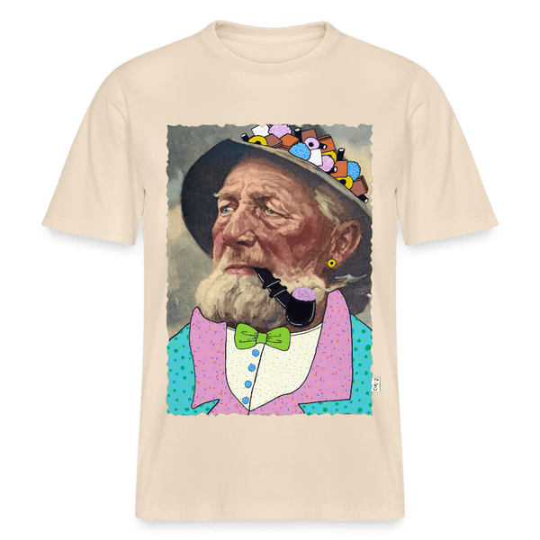 Krymmel Kaj - Unisex T-shirt - Stanley/Stella Relaxed Fit økologisk unisex - T-shirt Sparker - hvid grå - Dajlig
