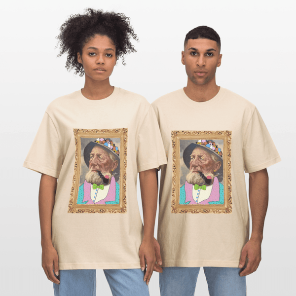 Krymmel Kaj - Unisex T-shirt - Stanley/Stella Relaxed Fit økologisk unisex - T-shirt Sparker - hvid grå - Dajlig
