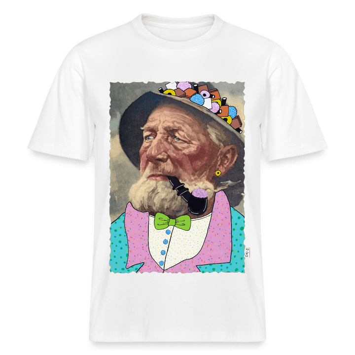 Krymmel Kaj - Unisex T-shirt - Stanley/Stella Relaxed Fit økologisk unisex - T-shirt Sparker - hvid - Dajlig