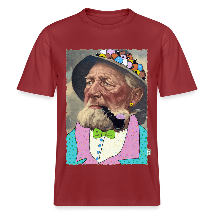 Krymmel Kaj - Unisex T-shirt - Stanley/Stella Relaxed Fit økologisk unisex - T-shirt Sparker - jordrød - Dajlig
