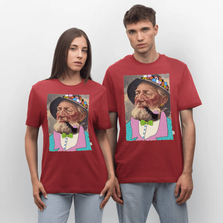Krymmel Kaj - Unisex T-shirt - Stanley/Stella Relaxed Fit økologisk unisex - T-shirt Sparker - jordrød - Dajlig