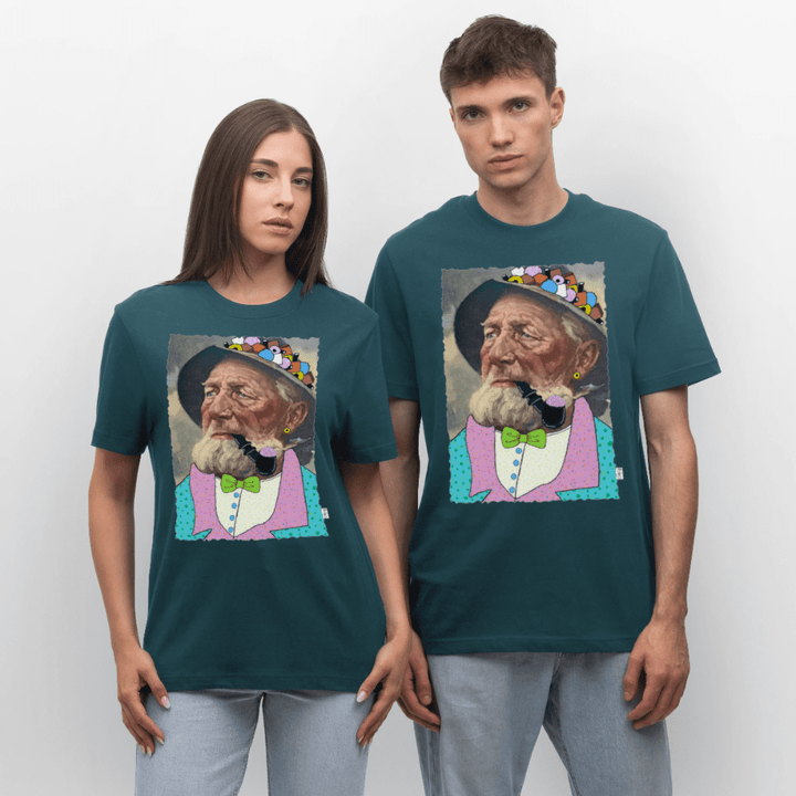Krymmel Kaj - Unisex T-shirt - Stanley/Stella Relaxed Fit økologisk unisex - T-shirt Sparker - mørk petrol - Dajlig