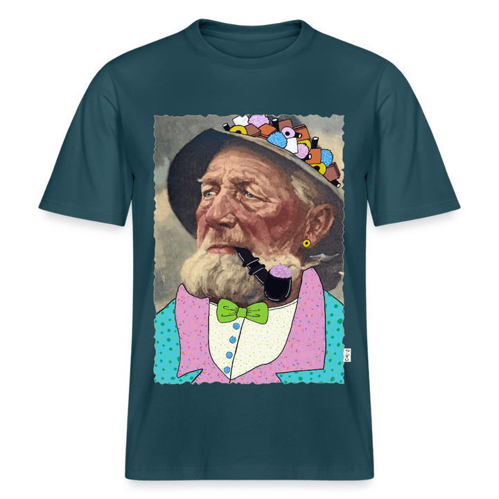 Krymmel Kaj - Unisex T-shirt - Stanley/Stella Relaxed Fit økologisk unisex - T-shirt Sparker - mørk petrol - Dajlig