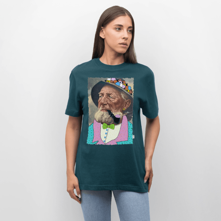 Krymmel Kaj - Unisex T-shirt - Stanley/Stella Relaxed Fit økologisk unisex - T-shirt Sparker - mørk petrol - Dajlig