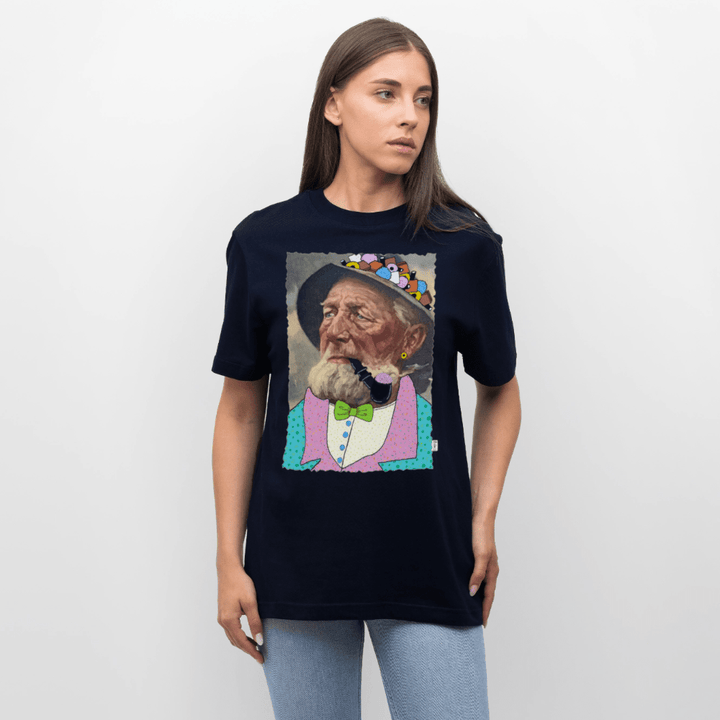 Krymmel Kaj - Unisex T-shirt - Stanley/Stella Relaxed Fit økologisk unisex - T-shirt Sparker - navy - Dajlig