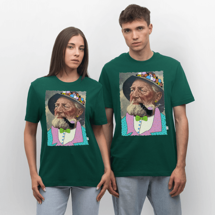 Krymmel Kaj - Unisex T-shirt - Stanley/Stella Relaxed Fit økologisk unisex - T-shirt Sparker - skovgrøn - Dajlig