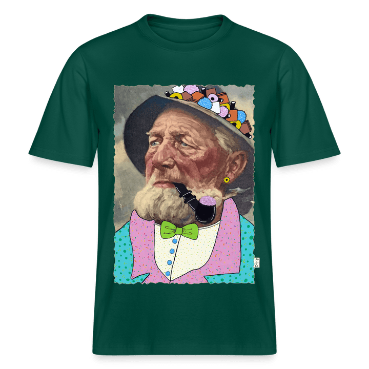 Krymmel Kaj - Unisex T-shirt - Stanley/Stella Relaxed Fit økologisk unisex - T-shirt Sparker - skovgrøn - Dajlig