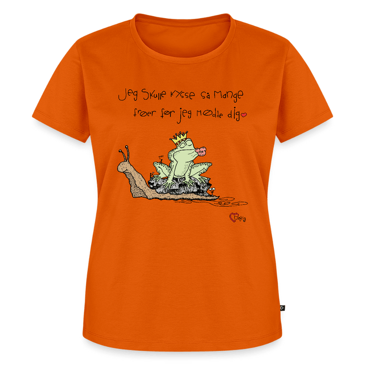 Kysse Frø Snegl - Eksklusiv Dame T-shirt - Dame premium T-shirt - orange - Dajlig