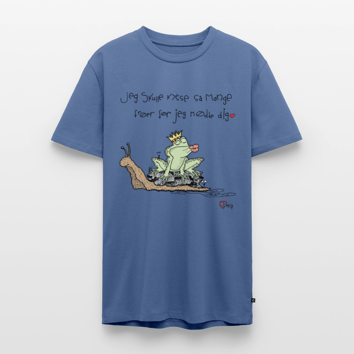 Kysse Frø Snegl - Eksklusiv Herre T-shirt - Herre premium T-shirt - dueblå - Dajlig