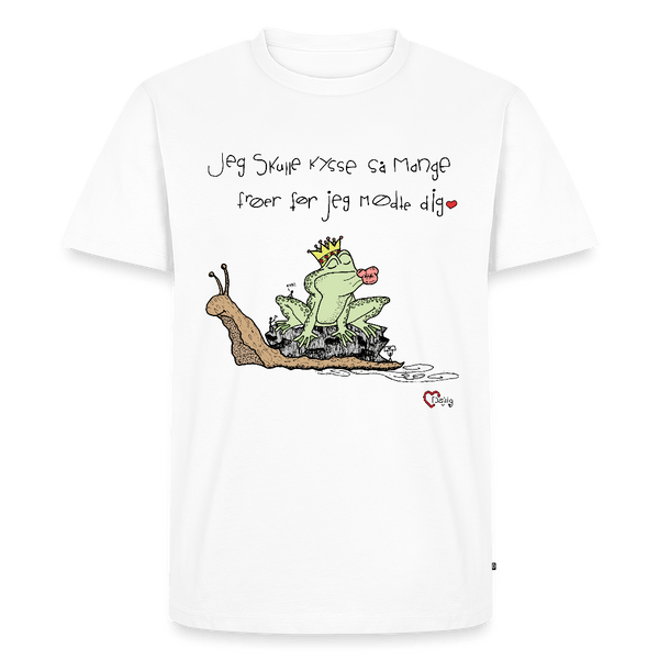 Kysse Frø Snegl - Eksklusiv Herre T-shirt - Herre premium T-shirt - hvid - Dajlig