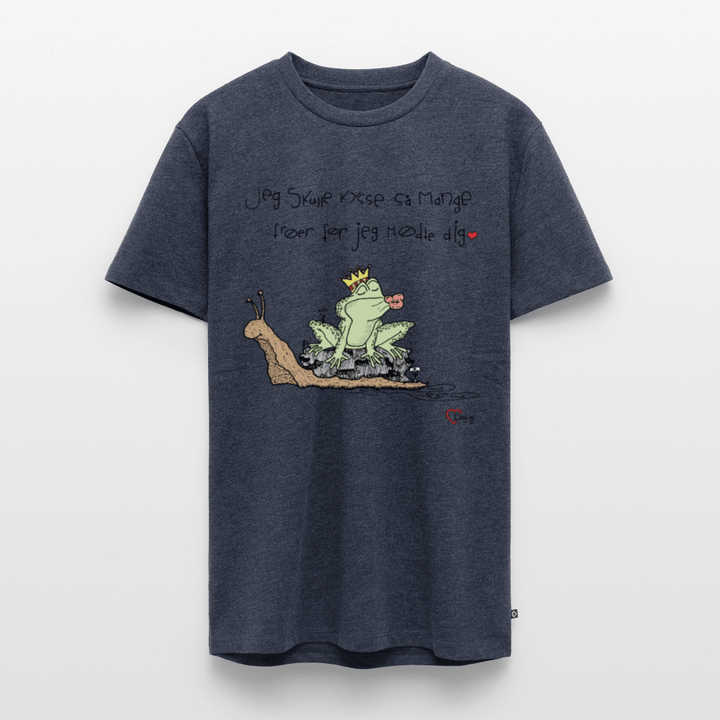Kysse Frø Snegl - Eksklusiv Herre T-shirt - Herre premium T-shirt - jeansblå - Dajlig
