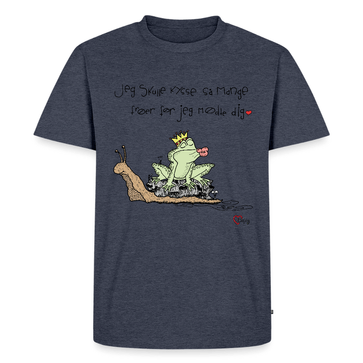 Kysse Frø Snegl - Eksklusiv Herre T-shirt - Herre premium T-shirt - jeansblå - Dajlig