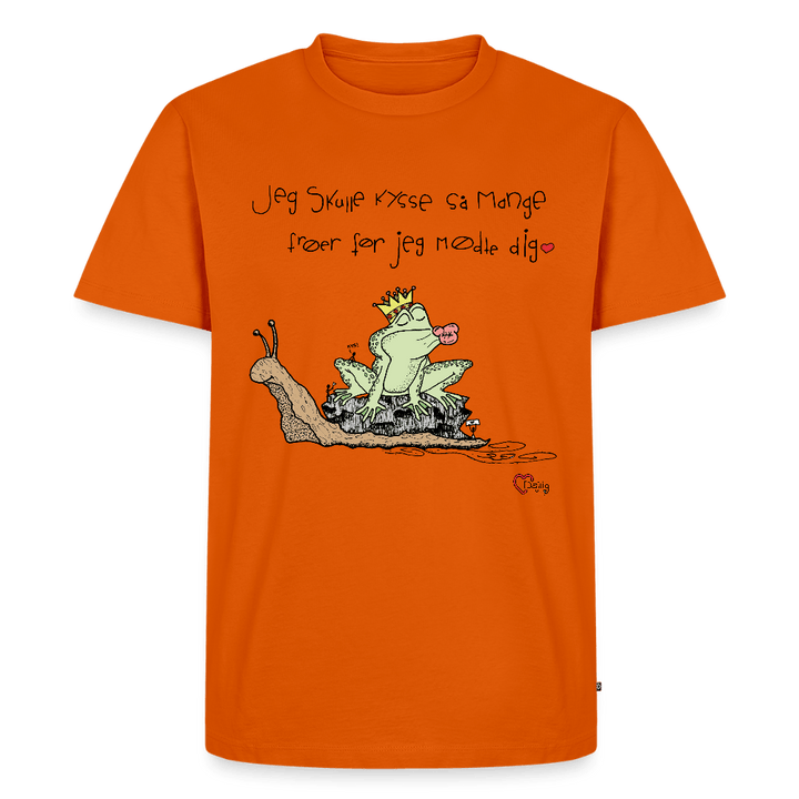 Kysse Frø Snegl - Eksklusiv Herre T-shirt - Herre premium T-shirt - orange - Dajlig