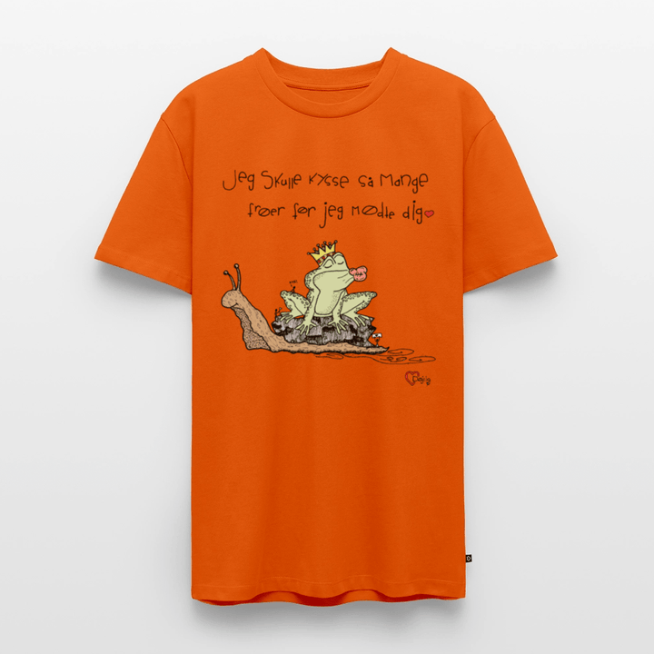 Kysse Frø Snegl - Eksklusiv Herre T-shirt - Herre premium T-shirt - orange - Dajlig