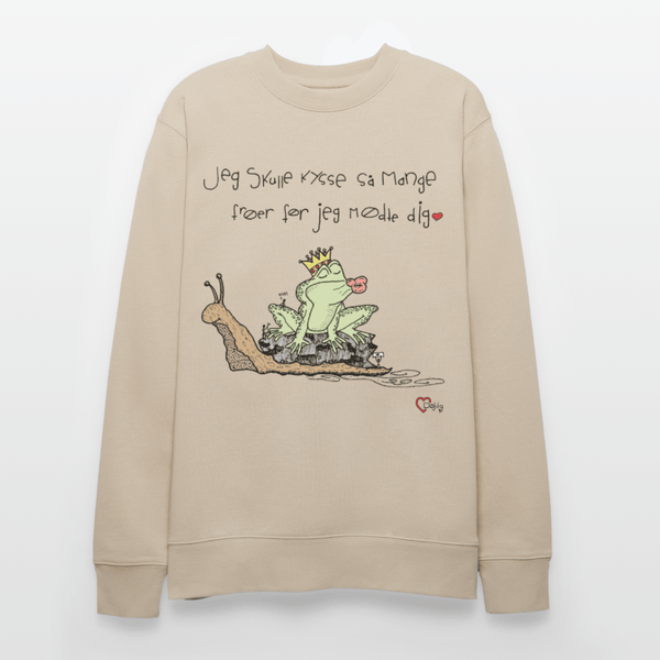 Kysse Frø Snegl - Kraftig Unisex Sweatshirt - Stanley/Stella økologisk unisex - sweatshirt CHANGER - beige - Dajlig